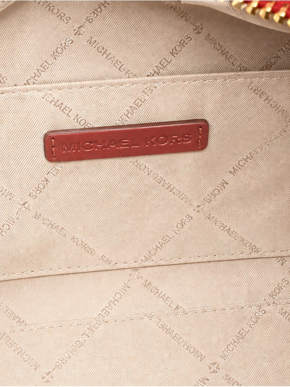 Michael Kors Thompson Extra-Small Distressed Convertible Satchel – Cherry - Picture 5 of 9